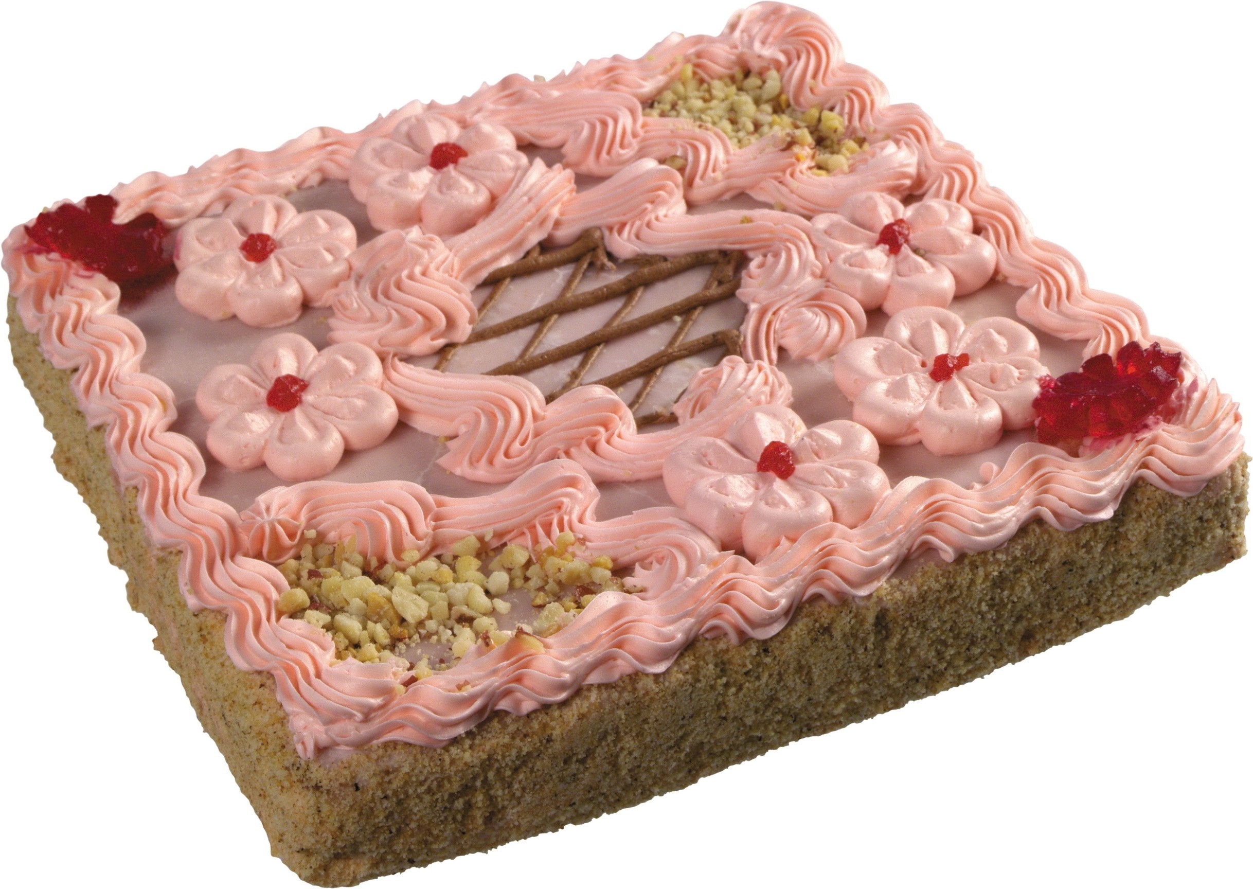 decorated pink cake