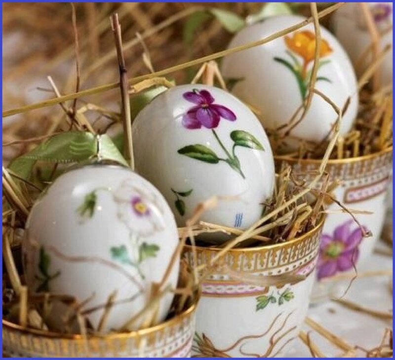 Decorated Porcelain Eggs