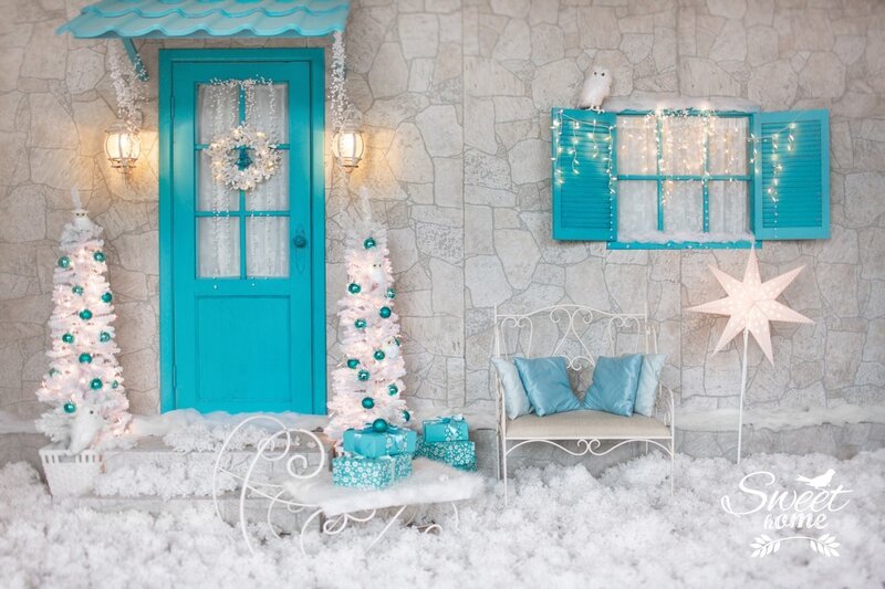 Decorated Porch with Trees