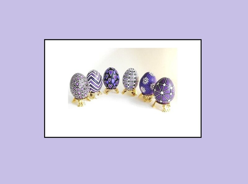 Decorated Purple Eggs