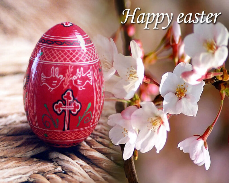 Decorated Red Easter Egg — Serene