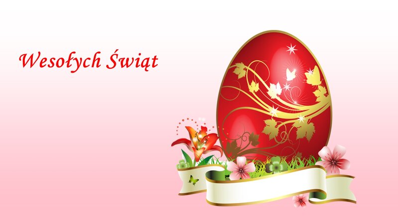 Decorated Red Easter Egg