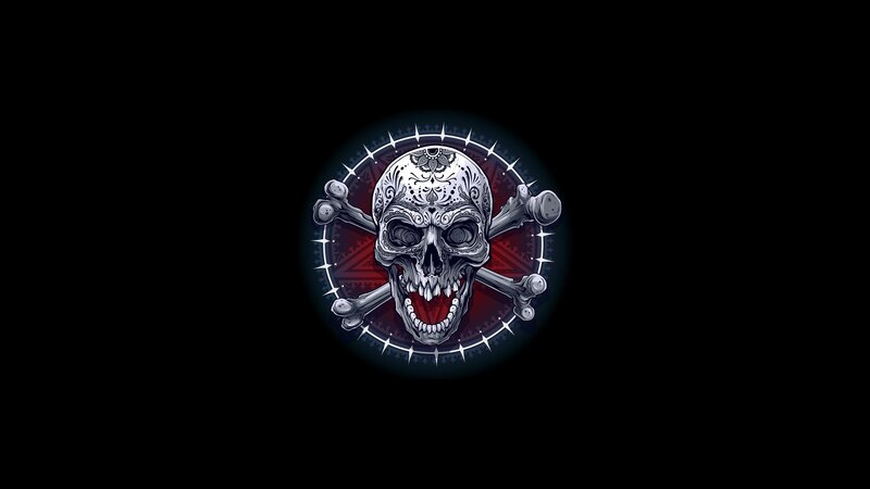 Decorated Skull and Crossbones