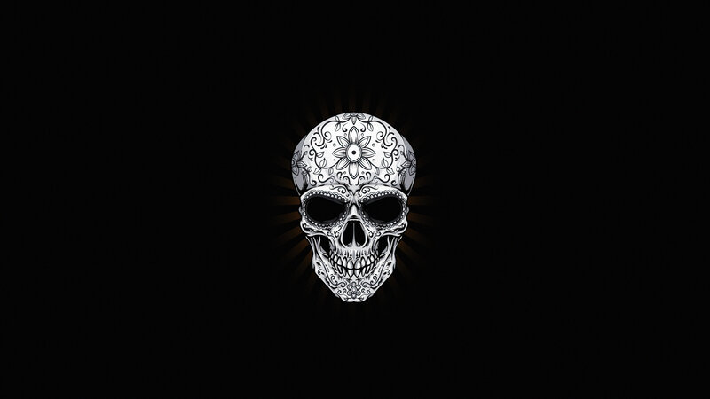 Decorated Skull — Black, Dark