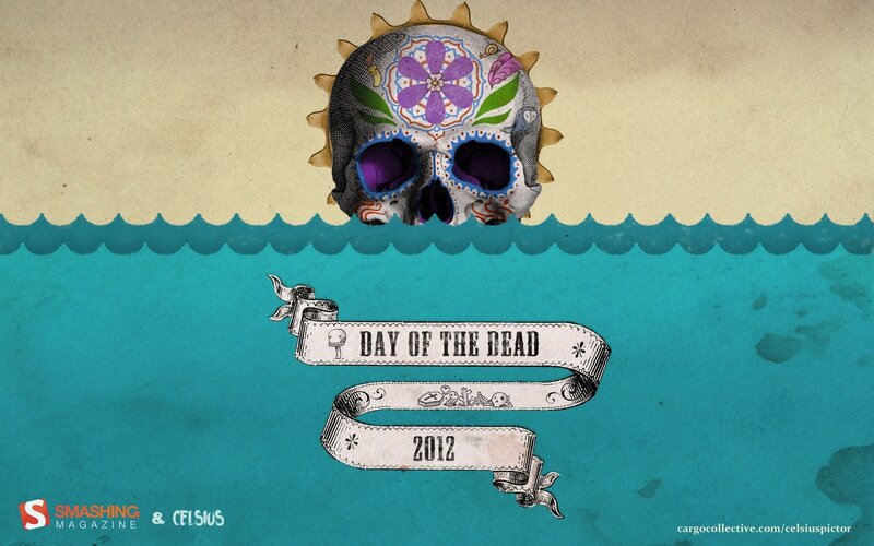 Decorated Skull in Water