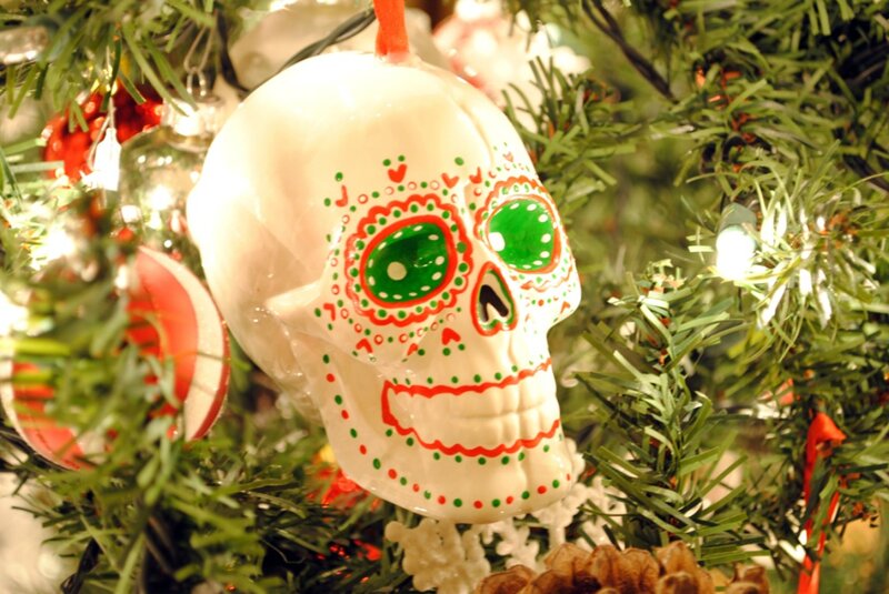 Decorated Skull Ornament
