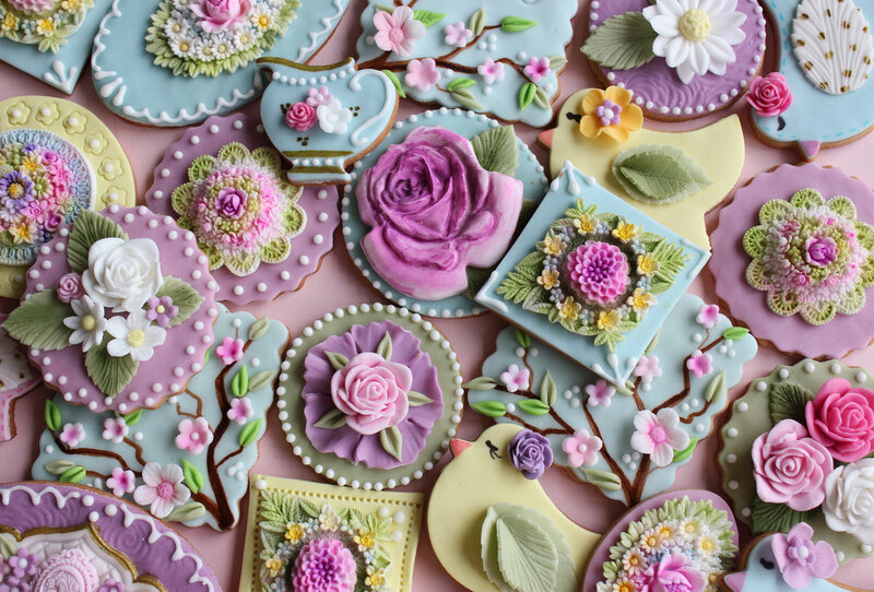 Decorated Sugar Cookies — Pink, Festive, Spring