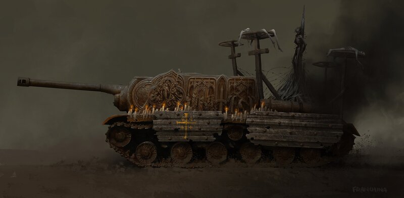 Decorated Tank with Candles