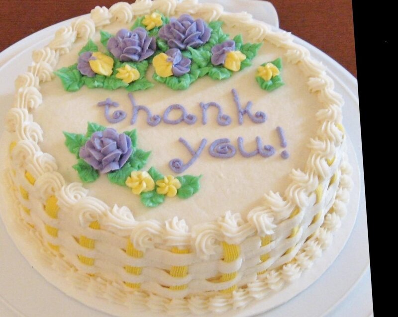 Decorated Thank You Cake