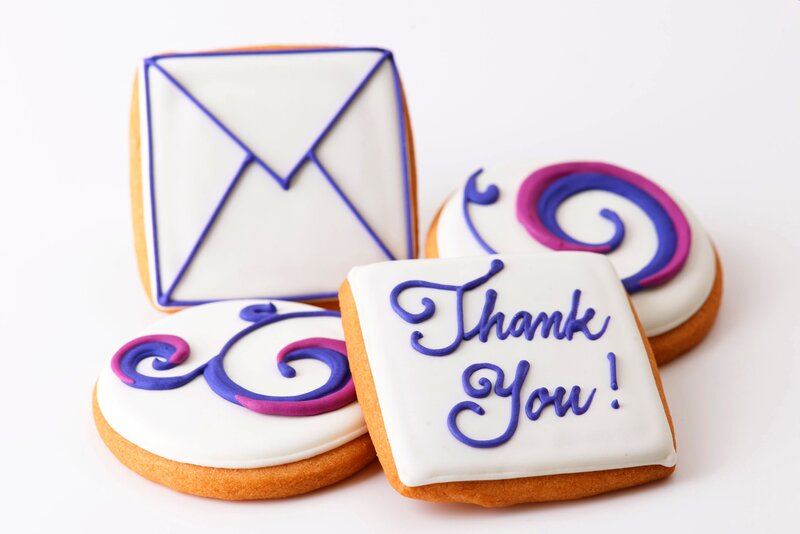 Decorated Thank You Cookies