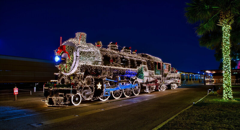 Decorated Train Engine