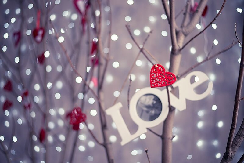 Decorated Tree Branches — Red