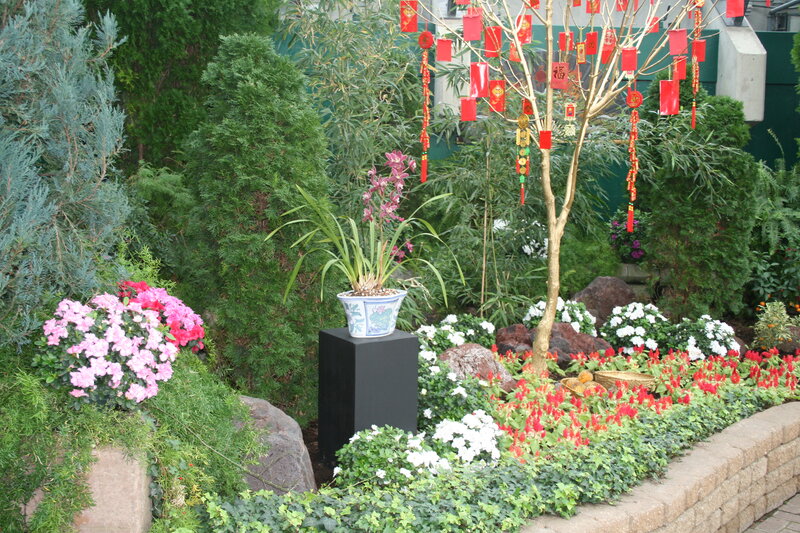 Decorated Tree in Garden — Green
