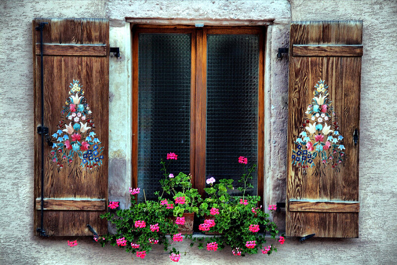 Decorated Window Shutters
