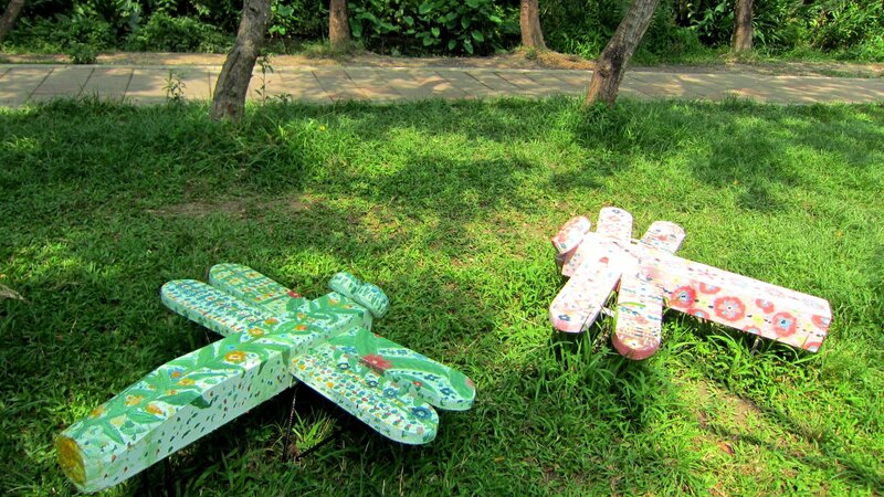 Decorated Wooden Airplanes