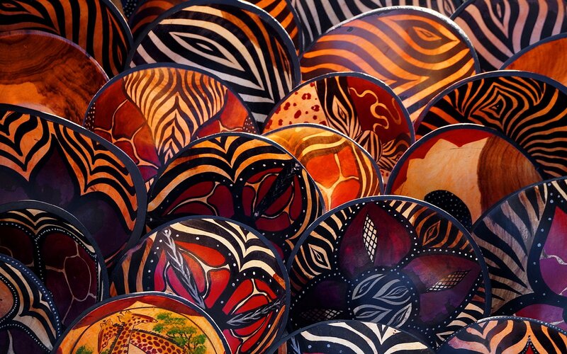 Decorated Wooden Bowls