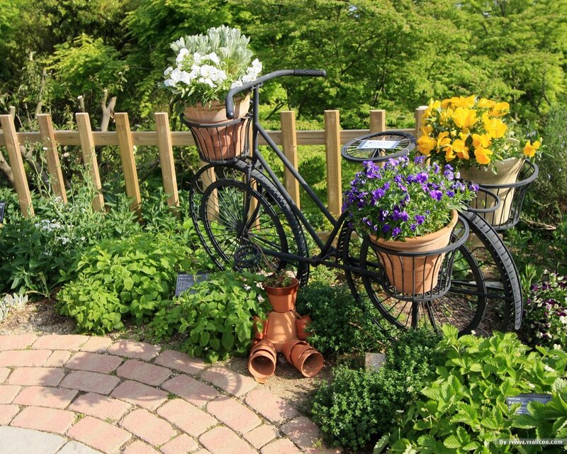 Decorative Bicycle with Flowers