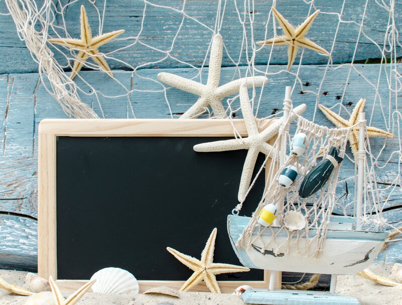 Decorative Boat with Starfish