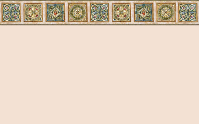 Decorative Border Pattern — Beige