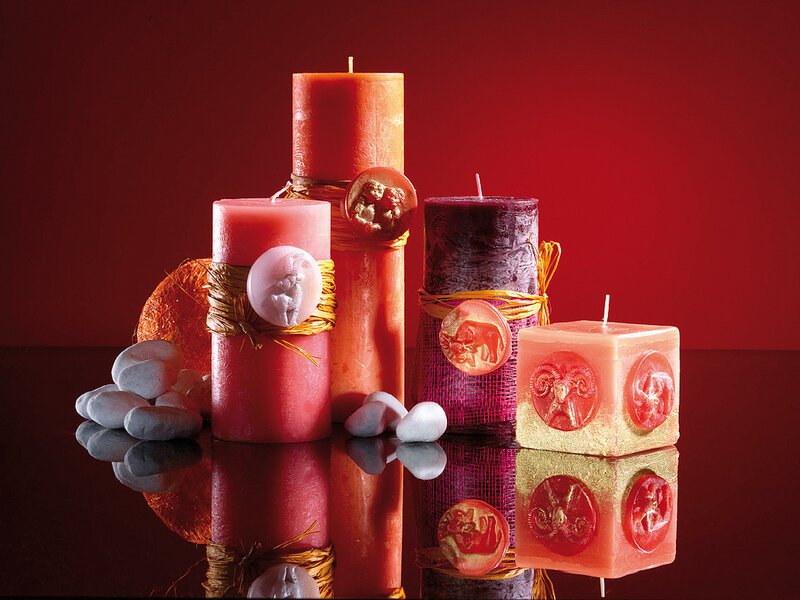 Decorative Candles on Table