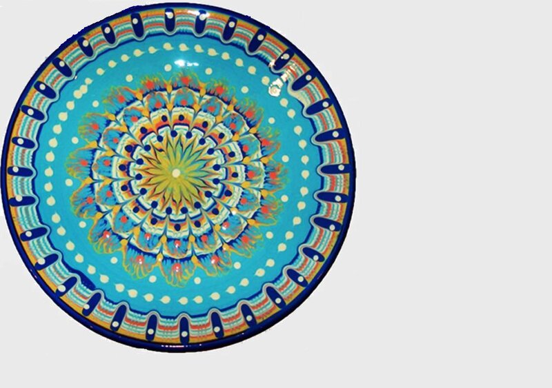 Decorative Ceramic Plate — Blue