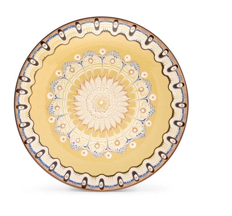 Decorative Ceramic Plate — Yellow