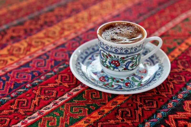 Decorative Coffee Cup — Red