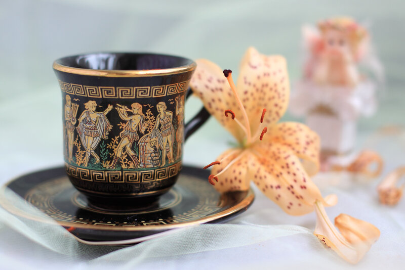 Decorative Cup and Lily