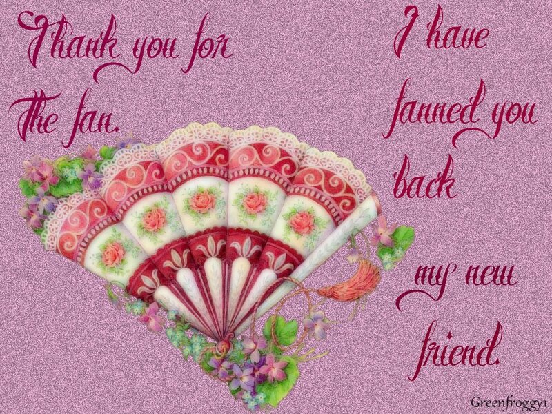 Decorative Fan with Flowers — Pink