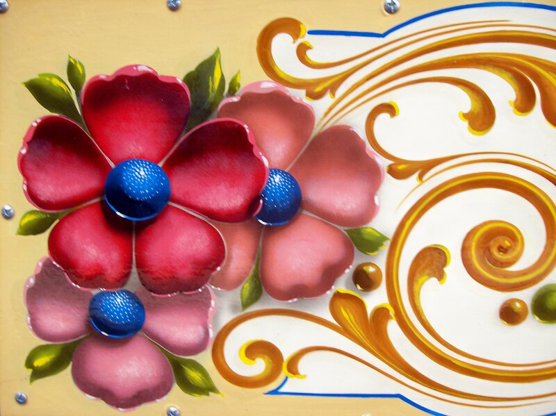 Decorative floral artwork