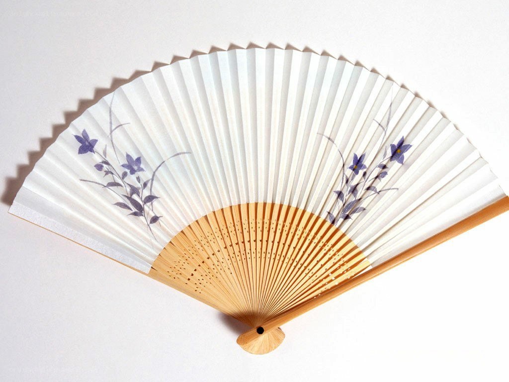 Decorative floral folding fan