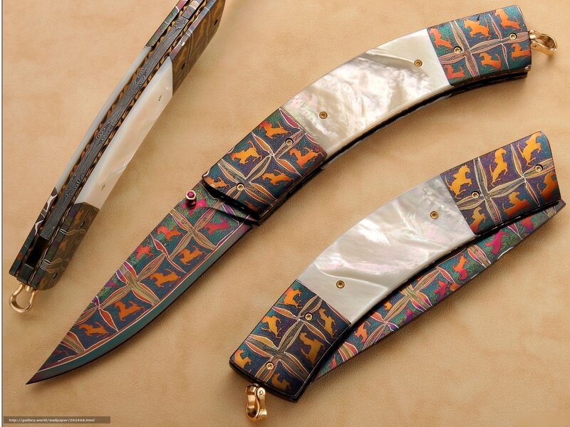 Decorative Folding Knives — Blue
