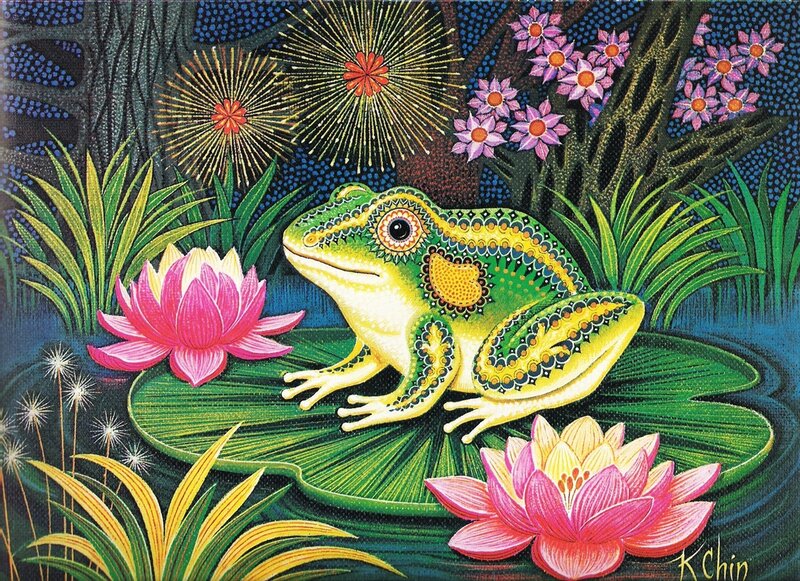Decorative Frog on Lily Pad