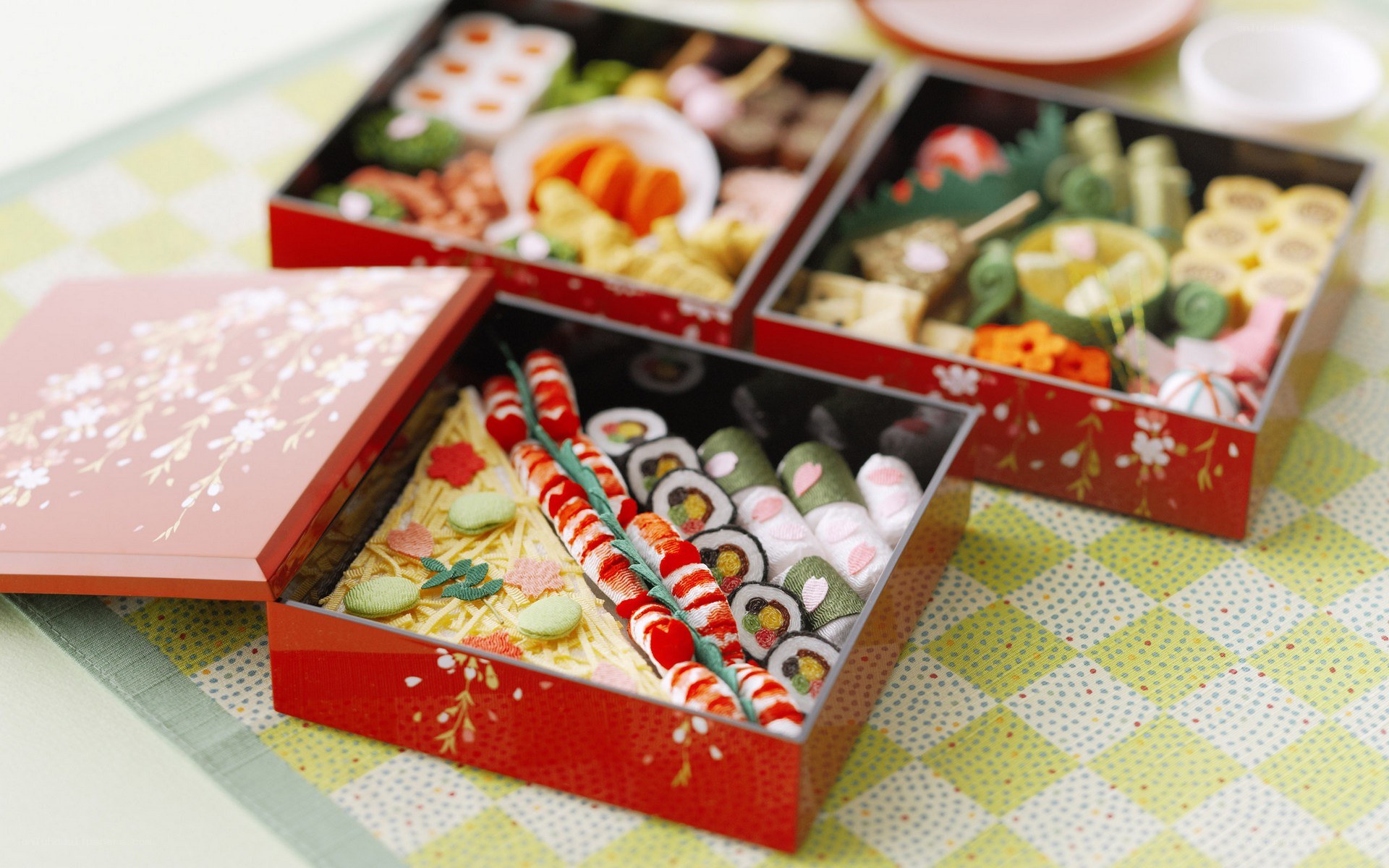 Decorative Japanese bento boxes
