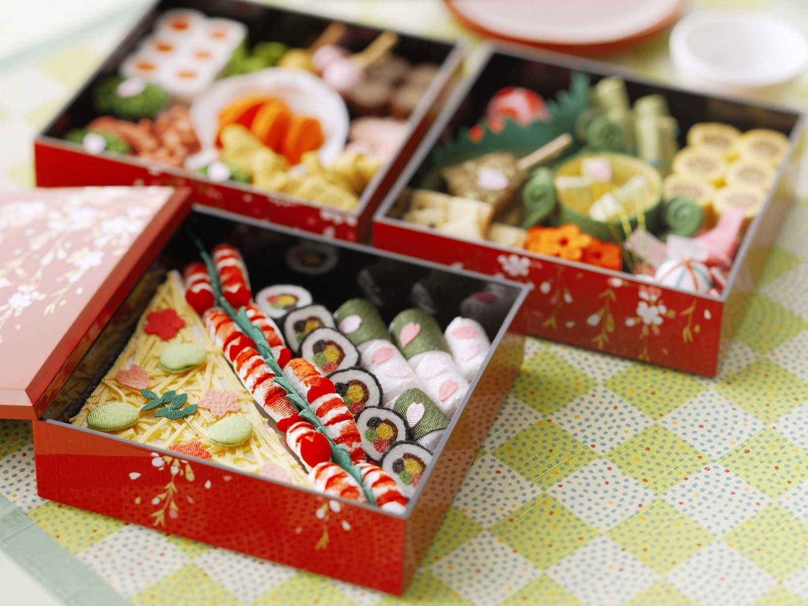 Decorative Japanese bento boxes