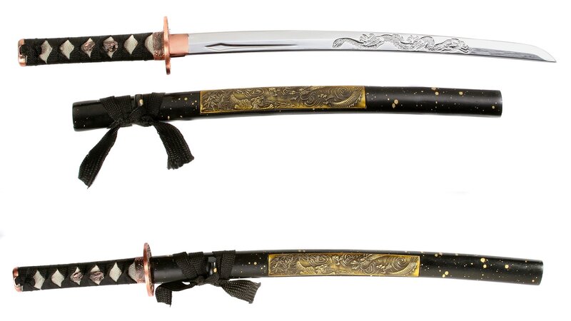 Decorative Japanese sword set