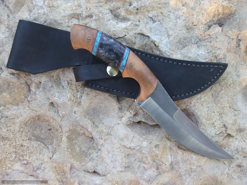 decorative knife with leather sheath