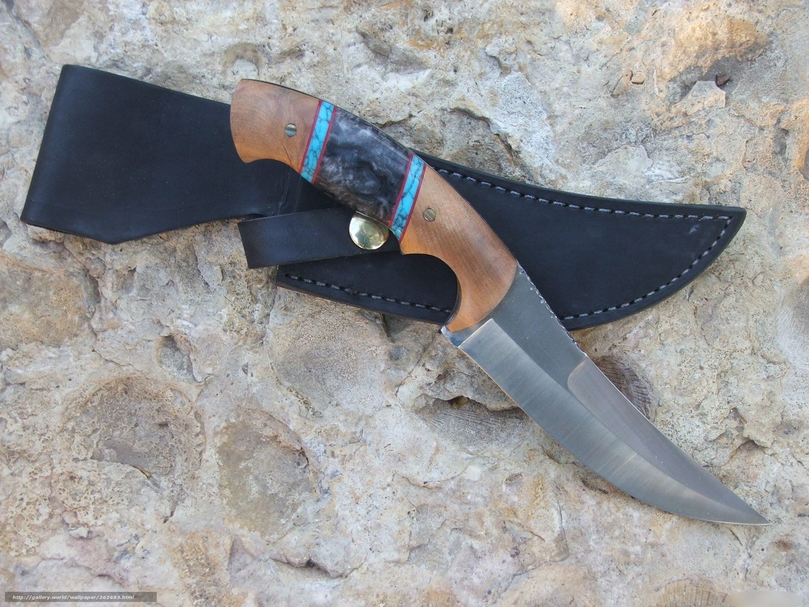 decorative knife with leather sheath