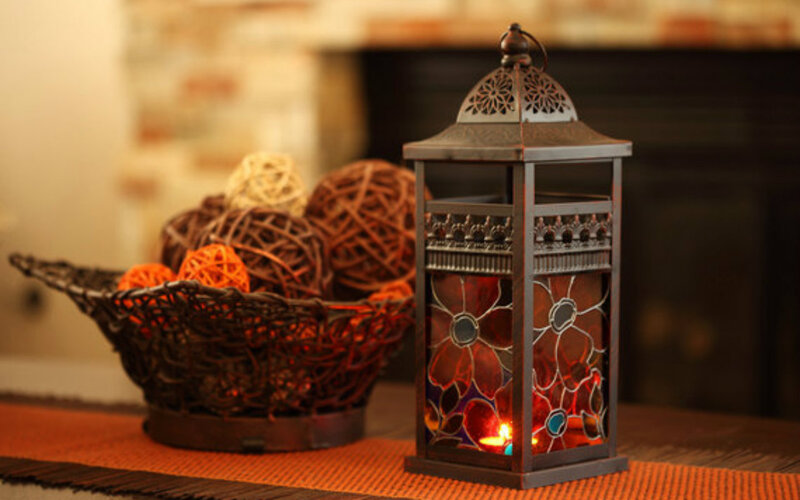 Decorative Lantern and Basket