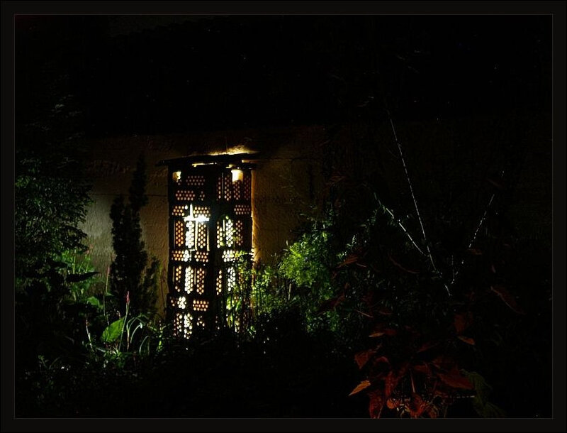 Decorative Lantern at Night