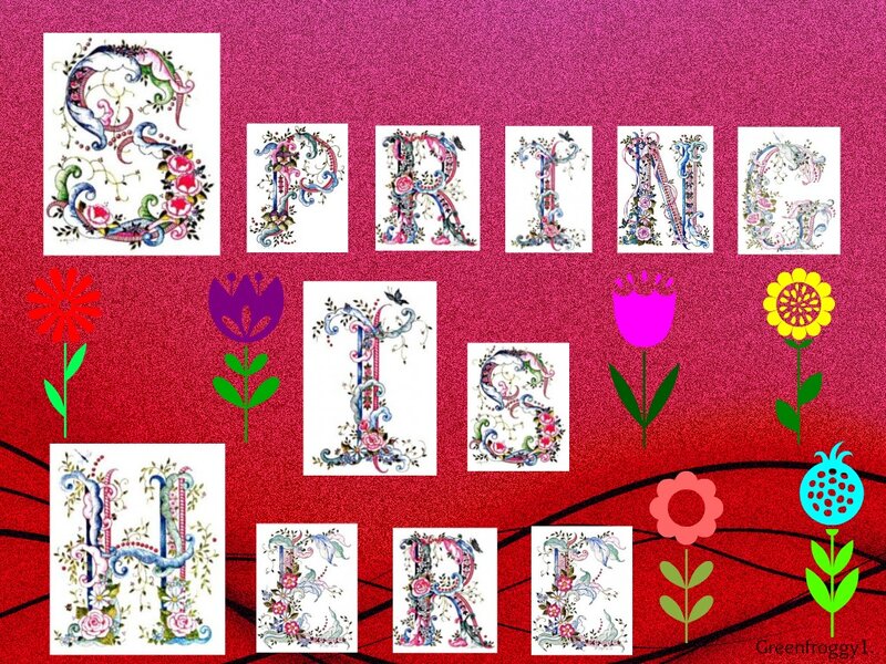 Decorative Letters and Flowers