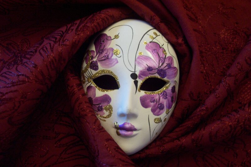 Decorative Mask on Fabric