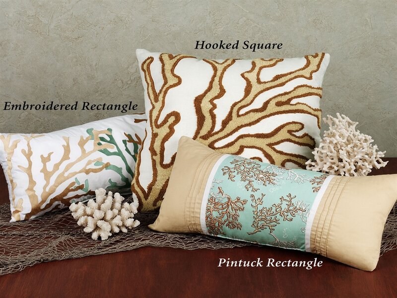 Decorative Pillows with Coral