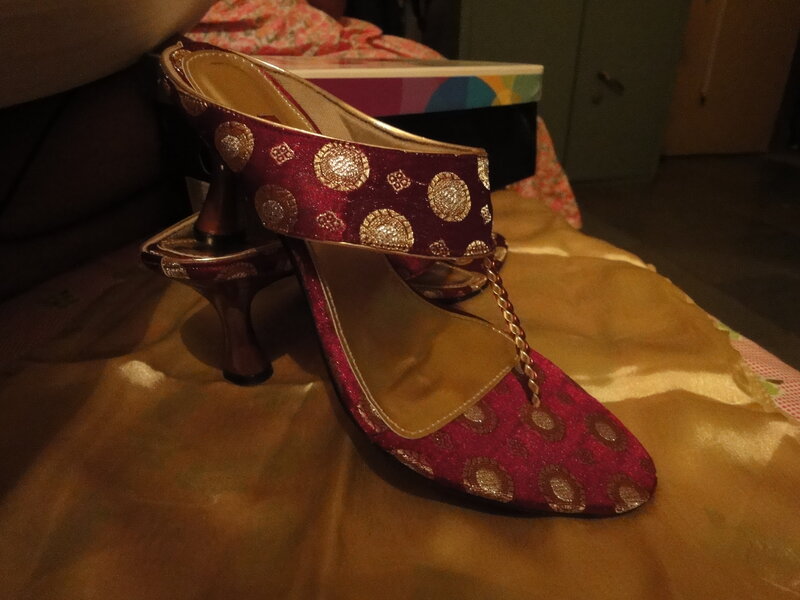 decorative red high heels