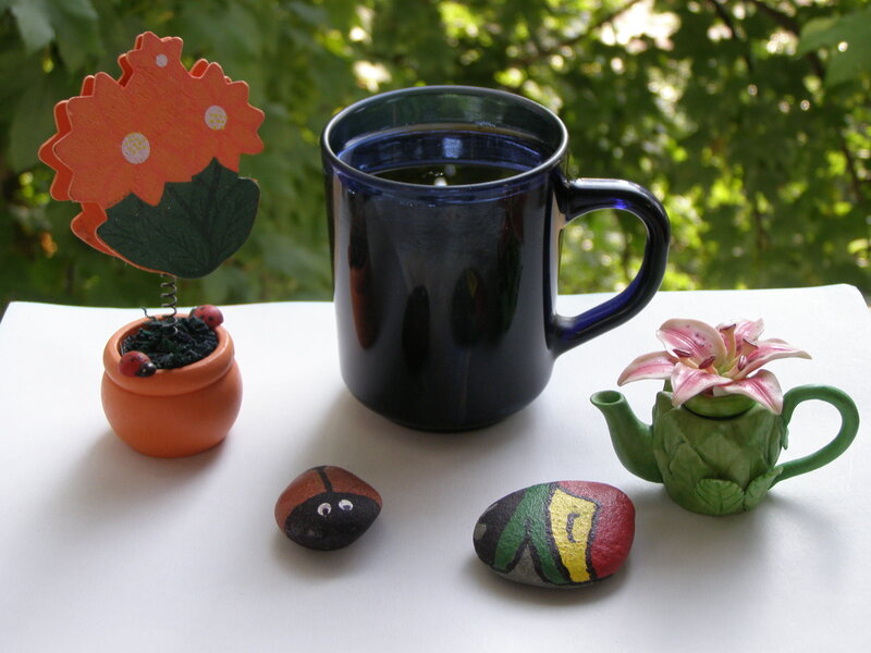 Decorative Rocks and Mug