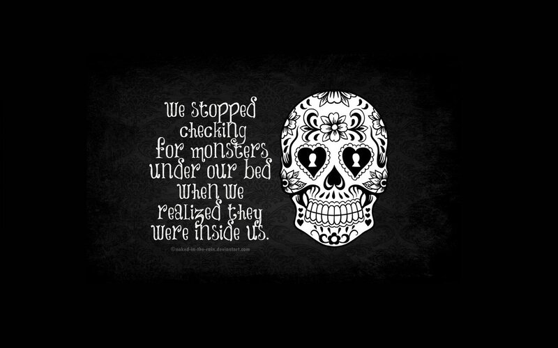 Decorative Skull with Text
