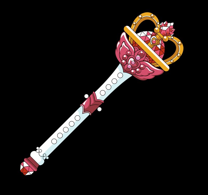 Decorative Staff with Crown