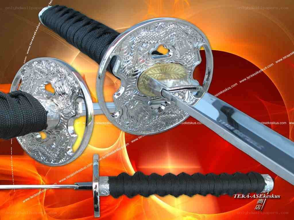 Decorative swords with dragon guards