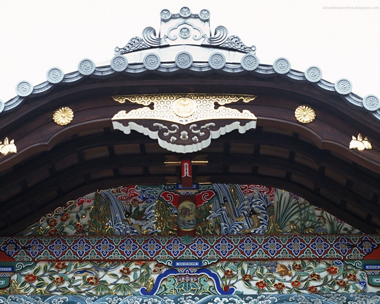 decorative temple roof detail