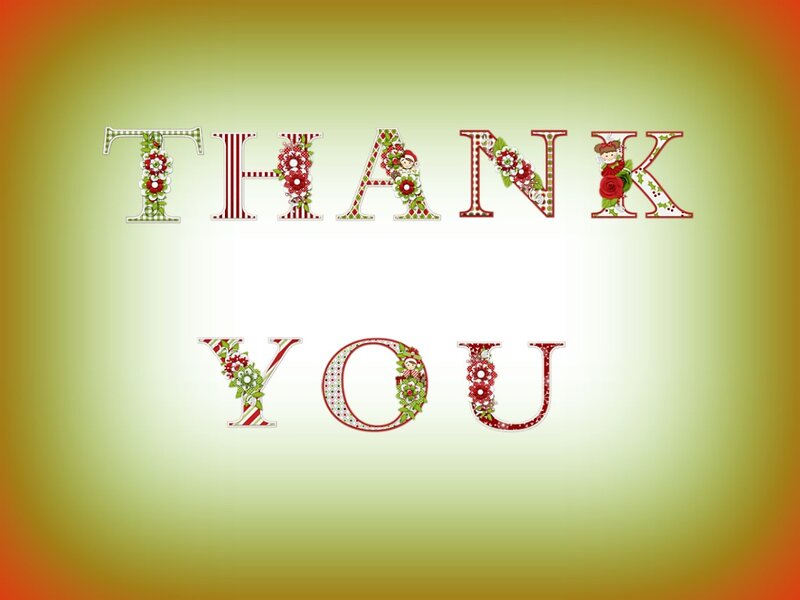 Decorative Thank You Text